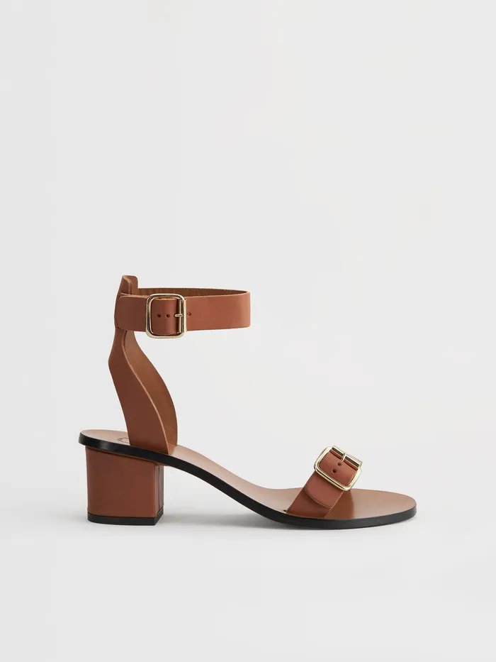 ATP Atelier Sandals Carmen Brandy Leather Ankle Strap Heels Brandy 8211 Women