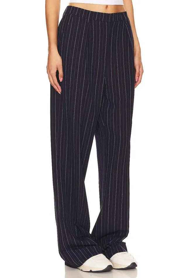 Aurlie Pants Navy Pinstripe Women Lovers and Friends Pants