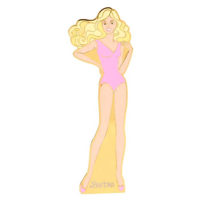 Barbie 65th Anniversary Paper Doll Magnetic Pin Set Unisex Loungefly Enamel Pins