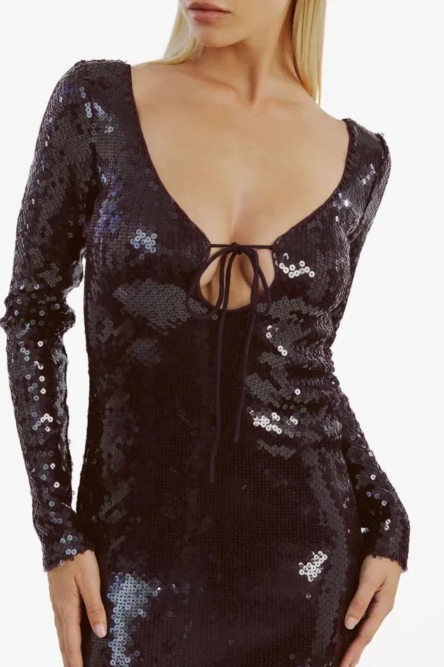 Bardot Party Dresses Verona Sequin Maxi Dress In Purple 8211 Women Bardot Party Dresses Verona Sequin Maxi Dress In Purple 8211 Women