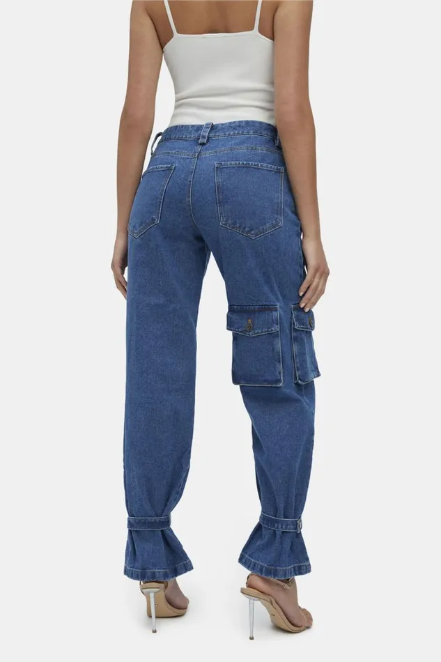 Bardot Straight Jean Denim Cargo Pant In Vintage 8211 Women Bardot Straight Jean Denim Cargo Pant In Vintage 8211 Women