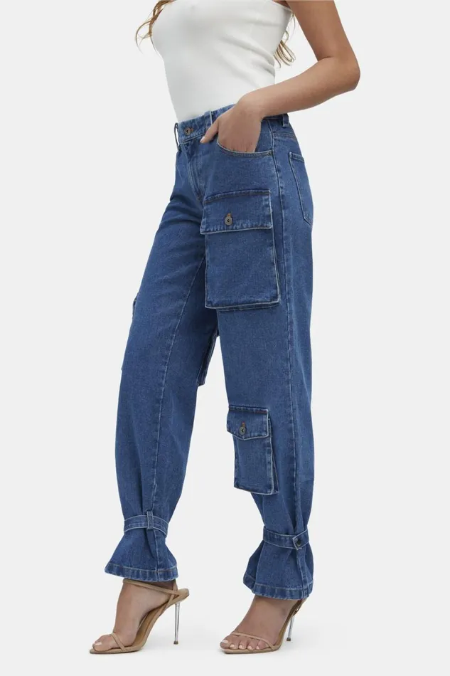 Bardot Straight Jean Denim Cargo Pant In Vintage 8211 Women Bardot Straight Jean Denim Cargo Pant In Vintage 8211 Women