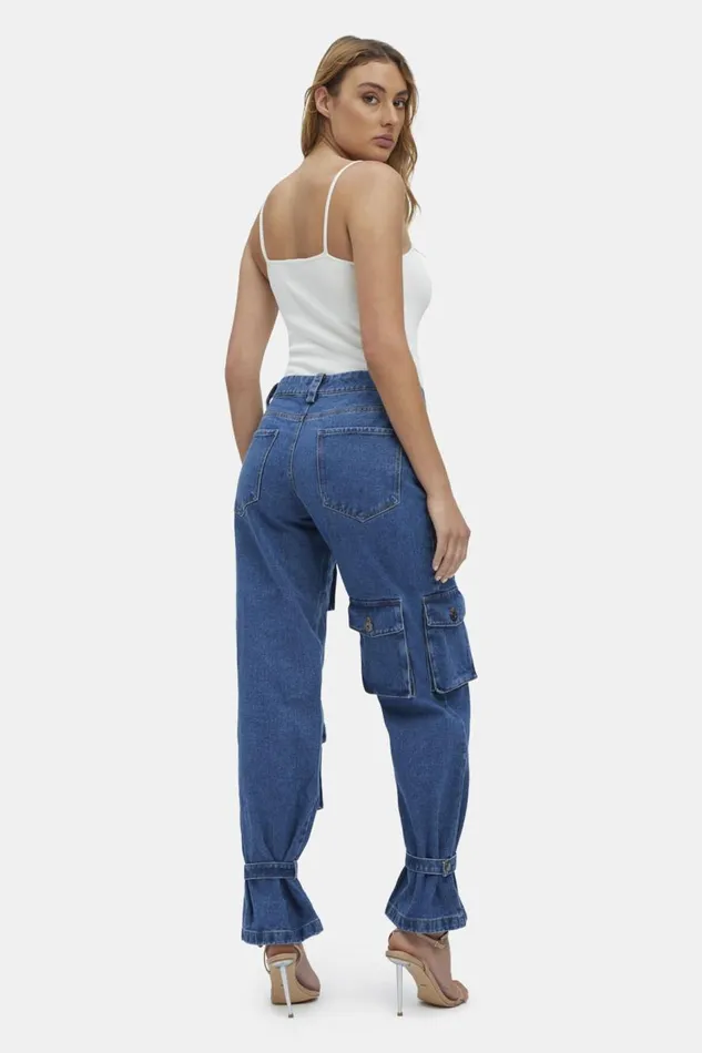 Bardot Straight Jean Denim Cargo Pant In Vintage 8211 Women Bardot Straight Jean Denim Cargo Pant In Vintage 8211 Women