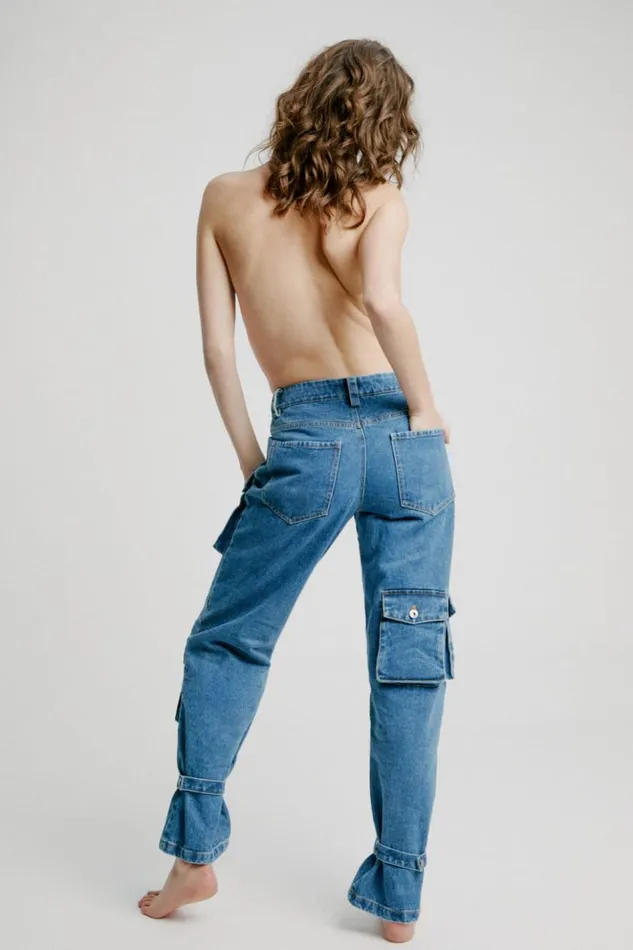 Bardot Straight Jean Denim Cargo Pant In Vintage 8211 Women Bardot Straight Jean Denim Cargo Pant In Vintage 8211 Women