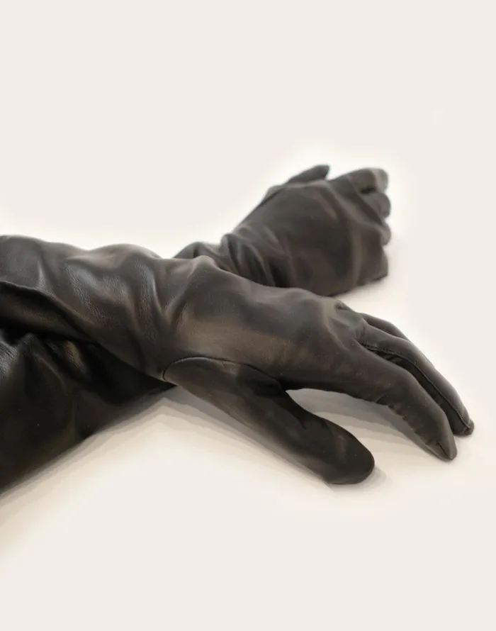 Bea Long Leather Gloves 8211 Black Women Cynthia Rowley Accessories