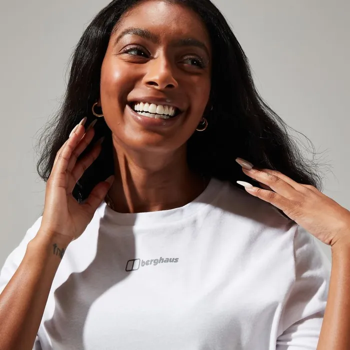 Berghaus TShirts Boyfriend Logo Short Sleeve Tee Pure White 8211 Women Berghaus TShirts Boyfriend Logo Short Sleeve Tee Pure White 8211 Women