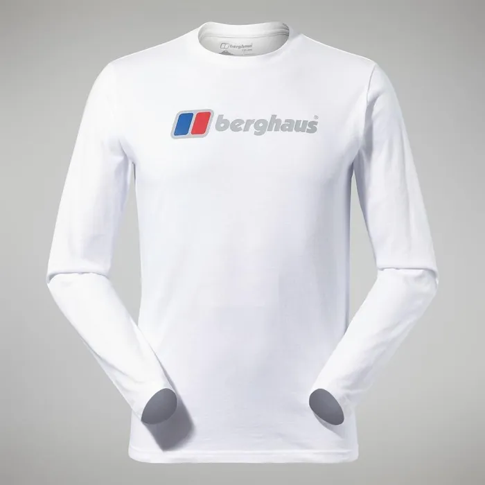Berghaus TShirts Organic Big Logo Long Sleeve Tee White 8211 Men Berghaus TShirts Organic Big Logo Long Sleeve Tee White 8211 Men