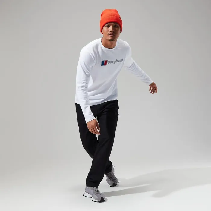 Berghaus TShirts Organic Big Logo Long Sleeve Tee White 8211 Men Berghaus TShirts Organic Big Logo Long Sleeve Tee White 8211 Men