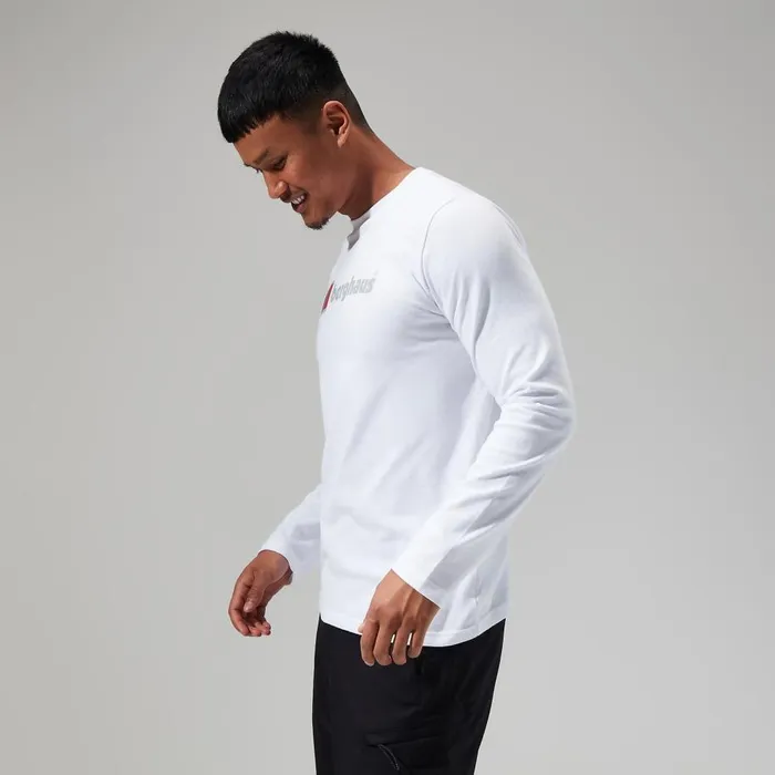 Berghaus TShirts Organic Big Logo Long Sleeve Tee White 8211 Men Berghaus TShirts Organic Big Logo Long Sleeve Tee White 8211 Men