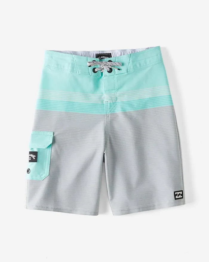 Billabong Boys039 Boardshorts Boys 27 All Day Heather Stripe Pro Boardshorts Aqua 8211 Men