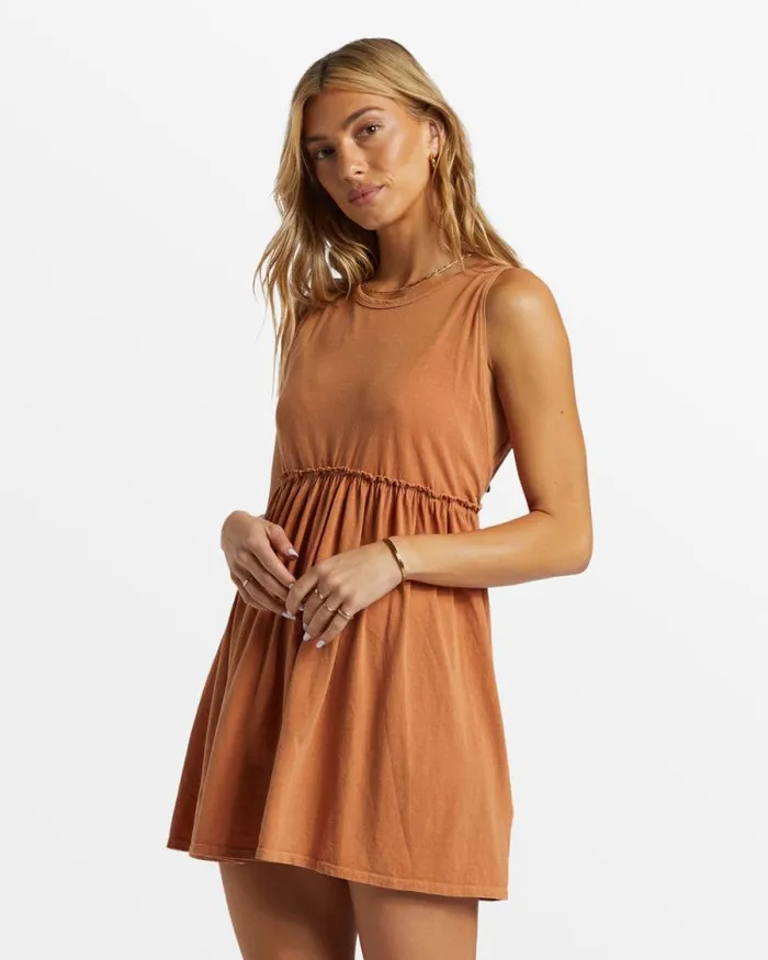 Billabong Dresses Seaside Tank Mini Dress Toffee 8211 Women Billabong Dresses Seaside Tank Mini Dress Toffee 8211 Women
