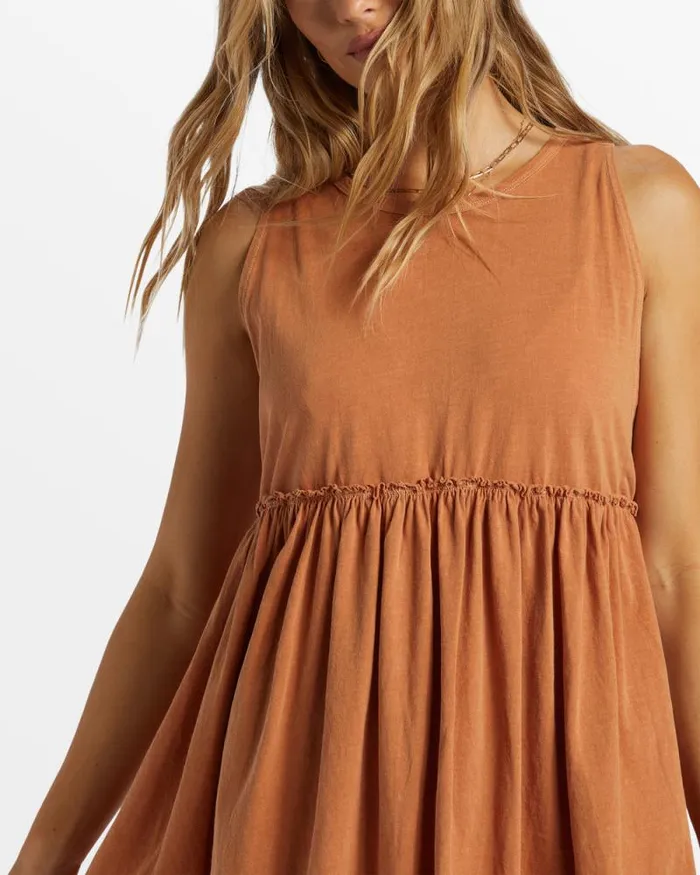 Billabong Dresses Seaside Tank Mini Dress Toffee 8211 Women Billabong Dresses Seaside Tank Mini Dress Toffee 8211 Women