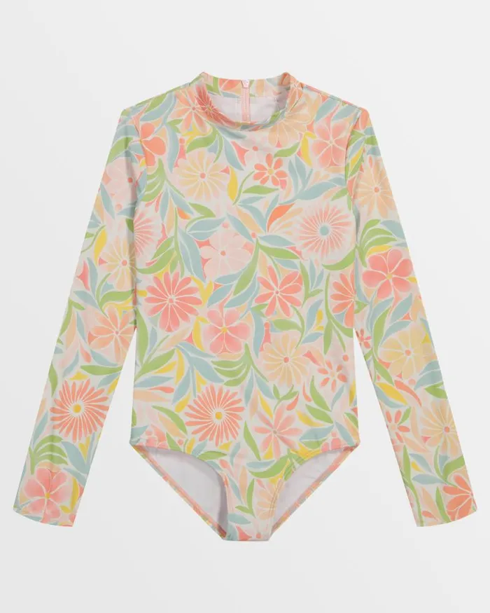 Billabong Girls039 Swim Girls Is This Love Long Sleeve One Piece Swimsuit Dusk Blue 8211 Women Billabong Girls039 Swim Girls Is This Love Long Sleeve One Piece Swimsuit Dusk Blue 8211 Women