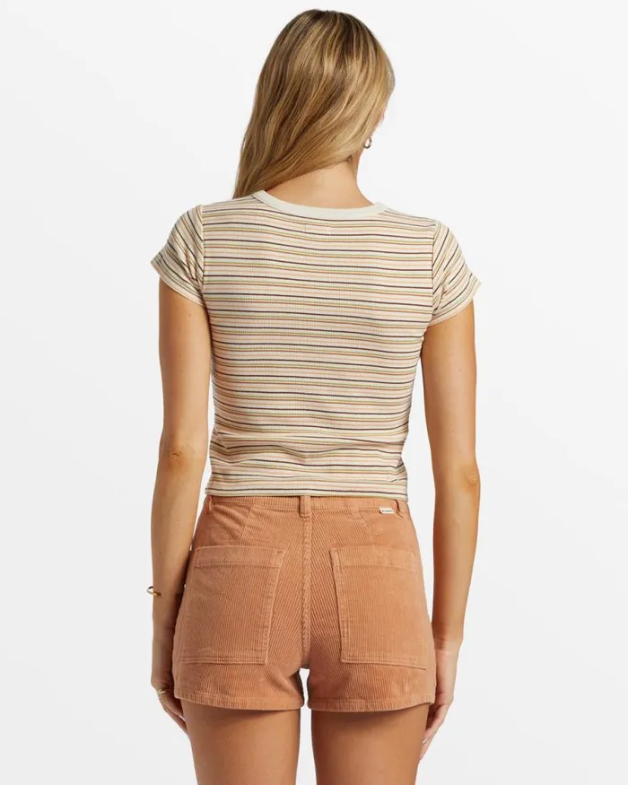 Billabong Graphic Tees and Tanks Feelin It TShirt Salt Crystal 8211 Women Billabong Graphic Tees and Tanks Feelin It TShirt Salt Crystal 8211 Women