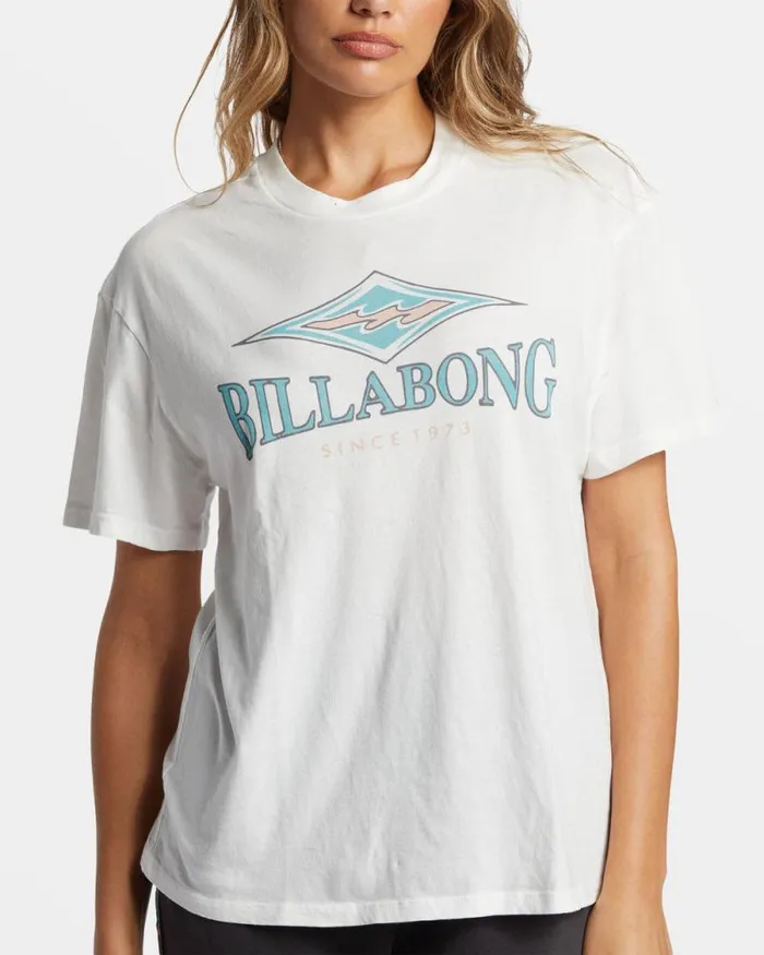 Billabong Graphic Tees and Tanks Heritage Diamond TShirt Salt Crystal 8211 Women Billabong Graphic Tees and Tanks Heritage Diamond TShirt Salt Crystal 8211 Women