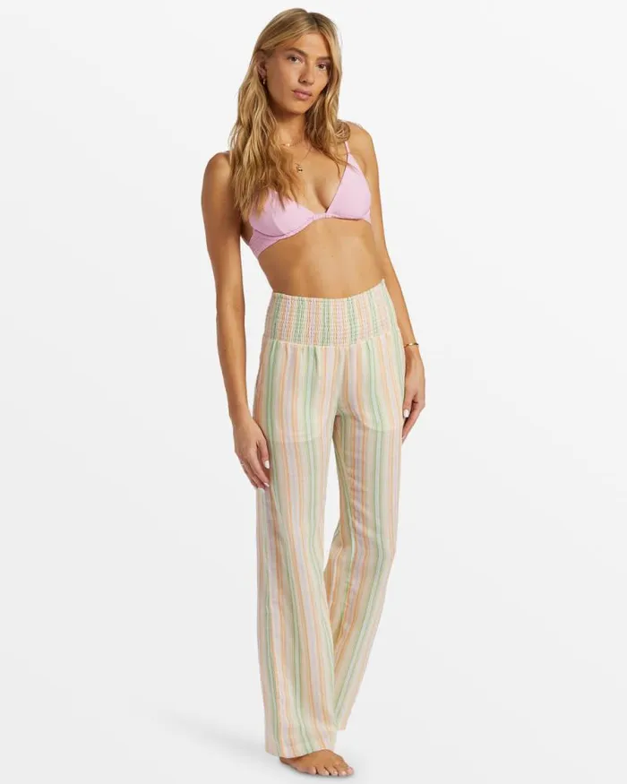 Billabong Matching Sets New Waves 2 Elastic Waist Pants Sweet Pink 8211 Women