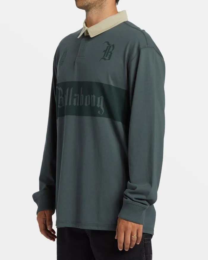 Billabong Shirts Immortal Rugby Long Sleeve Polo Tshirt Slate Green 8211 Men Billabong Shirts Immortal Rugby Long Sleeve Polo Tshirt Slate Green 8211 Men