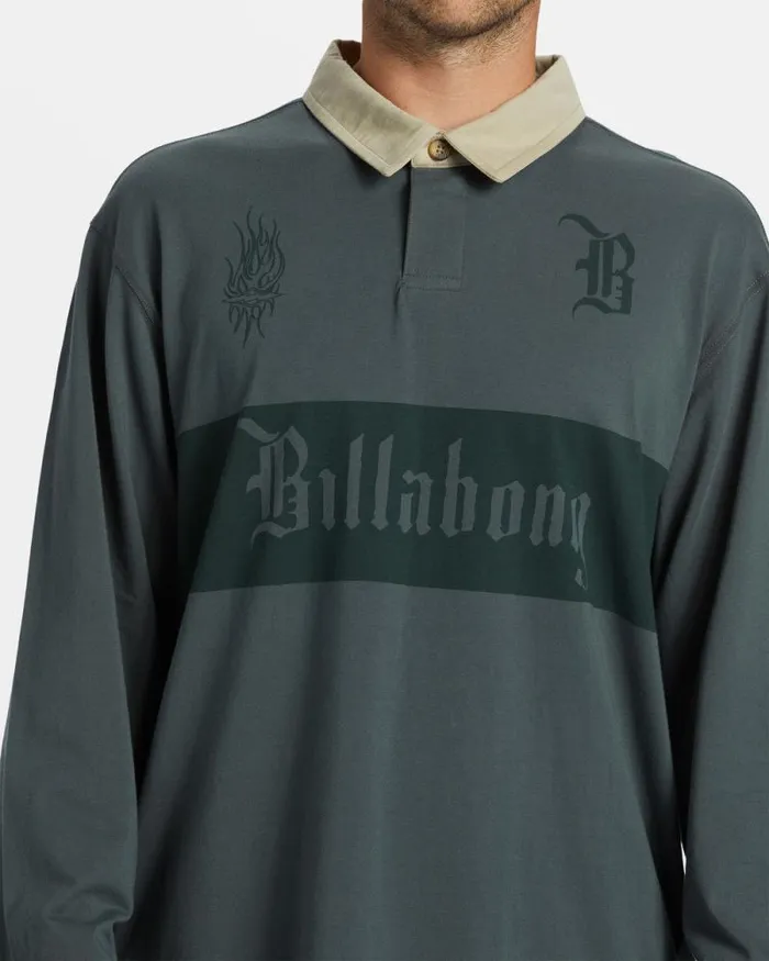 Billabong Shirts Immortal Rugby Long Sleeve Polo Tshirt Slate Green 8211 Men Billabong Shirts Immortal Rugby Long Sleeve Polo Tshirt Slate Green 8211 Men