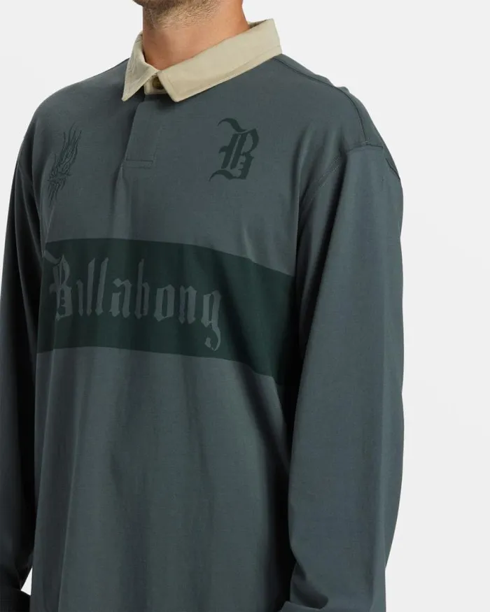 Billabong Shirts Immortal Rugby Long Sleeve Polo Tshirt Slate Green 8211 Men Billabong Shirts Immortal Rugby Long Sleeve Polo Tshirt Slate Green 8211 Men
