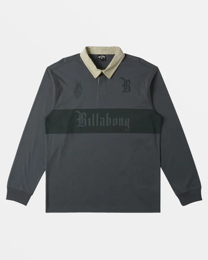 Billabong Shirts Immortal Rugby Long Sleeve Polo Tshirt Slate Green 8211 Men Billabong Shirts Immortal Rugby Long Sleeve Polo Tshirt Slate Green 8211 Men
