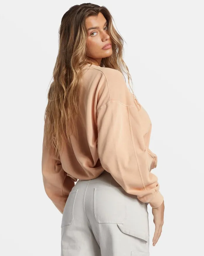 Billabong Sweatshirts and Fleece Palmin Kendal Crewneck Sweatshirt Baked Clay 8211 Women Billabong Sweatshirts and Fleece Palmin Kendal Crewneck Sweatshirt Baked Clay 8211 Women