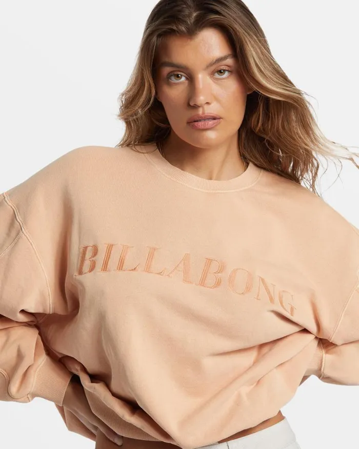 Billabong Sweatshirts and Fleece Palmin Kendal Crewneck Sweatshirt Baked Clay 8211 Women Billabong Sweatshirts and Fleece Palmin Kendal Crewneck Sweatshirt Baked Clay 8211 Women