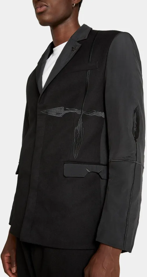Black Rabee Blazer Men Daily Paper Jackets