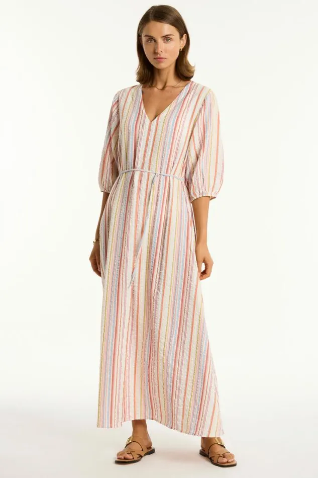 Boho Stripe Long Dress Boho Stripe Women Sea Level Dresses