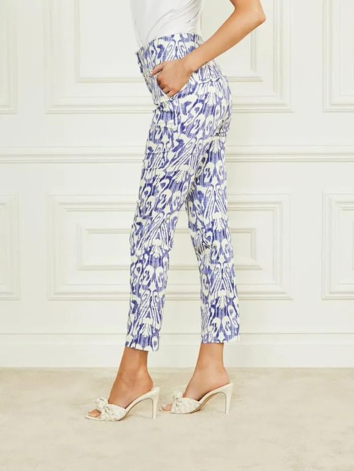 Bottoms Women Marciano Shelly Printed Pant Substance Blue Print Bottoms Women Marciano Shelly Printed Pant Substance Blue Print