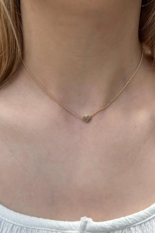 Brandy Melville Jewelry Heart Charm Necklace Gold 8211 Women