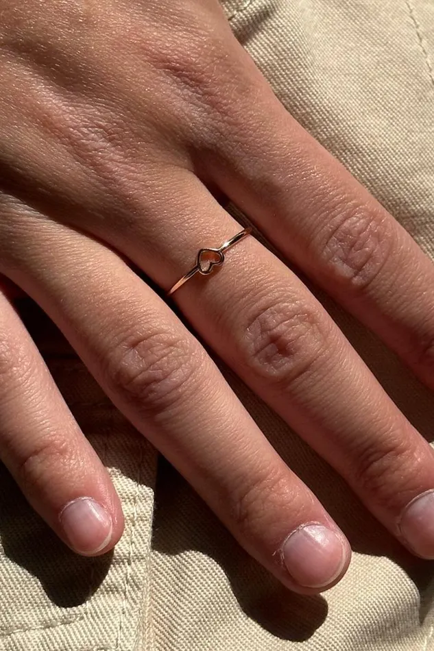 Brandy Melville Jewelry Heart Ring Gold 8211 Women