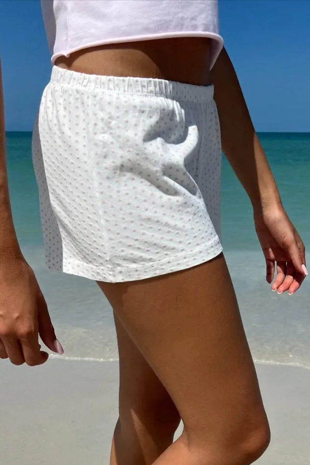 Brandy Melville Matching Sets Emery Heart Sweatshorts Natural White 8211 Women