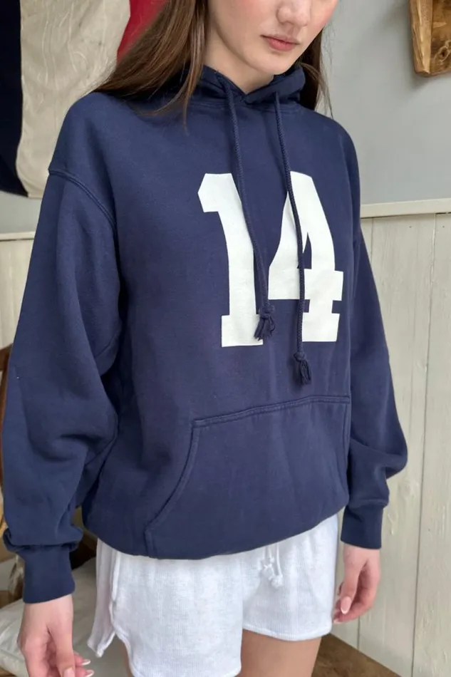 Brandy Melville Sweatpants and Sweatshirts Christy 14 Hoodie Classic Navy 8211 Women