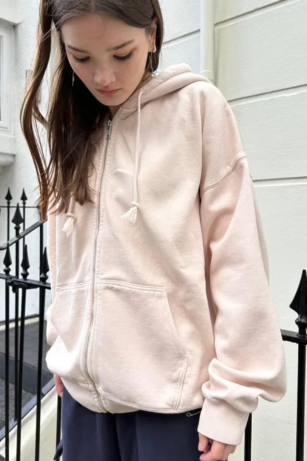 Brandy Melville Sweatpants and Sweatshirts Christy Hoodie Light Sand 8211 Women