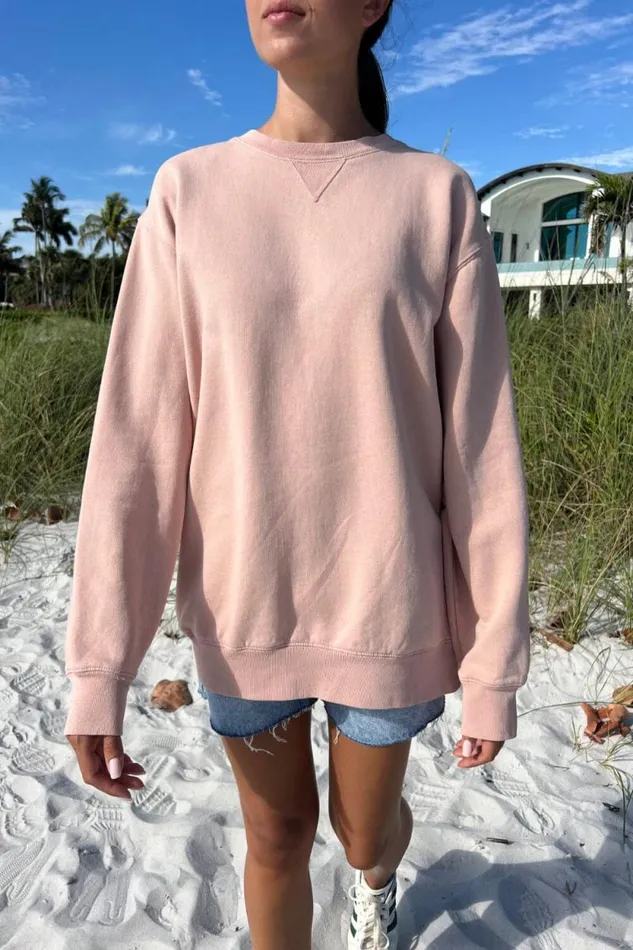 Brandy Melville Sweatpants and Sweatshirts Erica Sweatshirt Coral 8211 Women