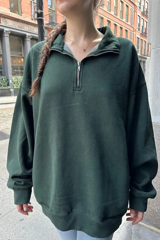 Brandy Melville Sweatpants and Sweatshirts Missy Oversized Sweatshirt Dark Green 8211 Women