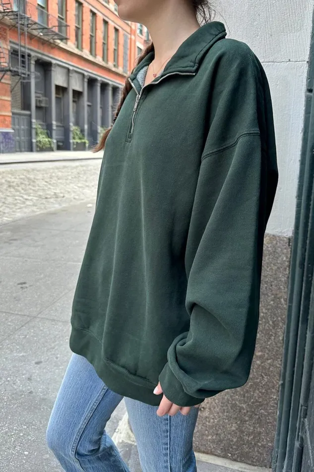 Brandy Melville Sweatpants and Sweatshirts Missy Oversized Sweatshirt Dark Green 8211 Women