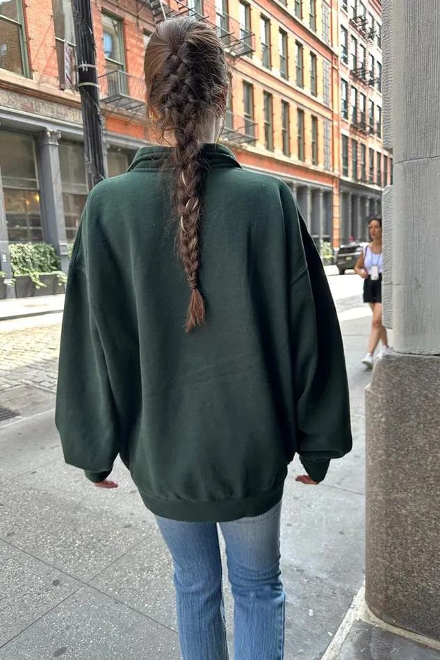 Brandy Melville Sweatpants and Sweatshirts Missy Oversized Sweatshirt Dark Green 8211 Women