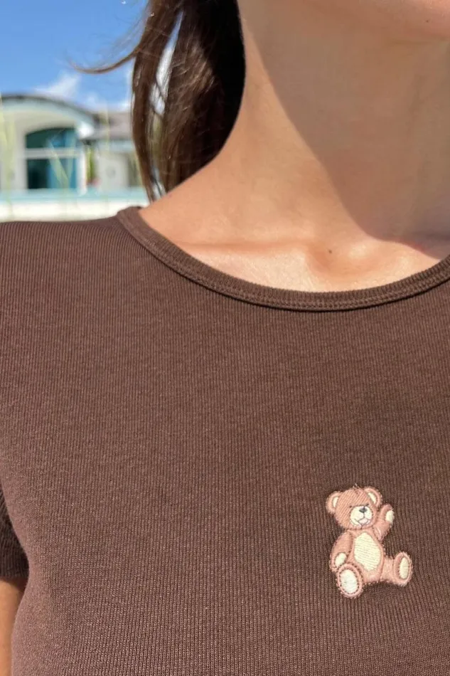 Brandy Melville Tops Hailie Teddy Bear Top Brown 8211 Women