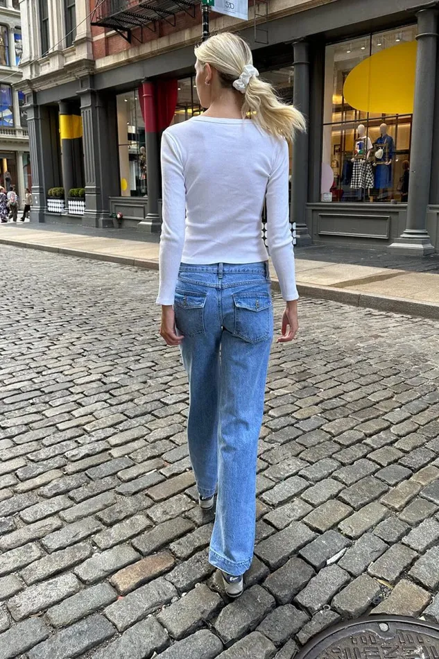 Brandy Melville Tops Tori Basic Long Sleeve Top Natural White 8211 Women