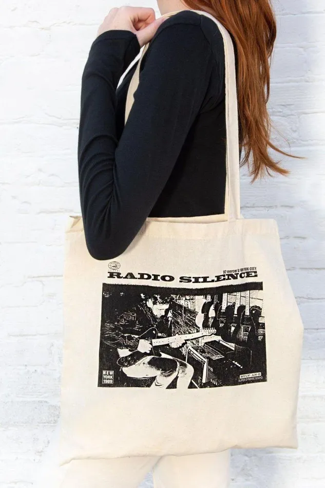 Brandy Melville Tote Bags Radio Silence Tote Bag Ivory 8211 Women