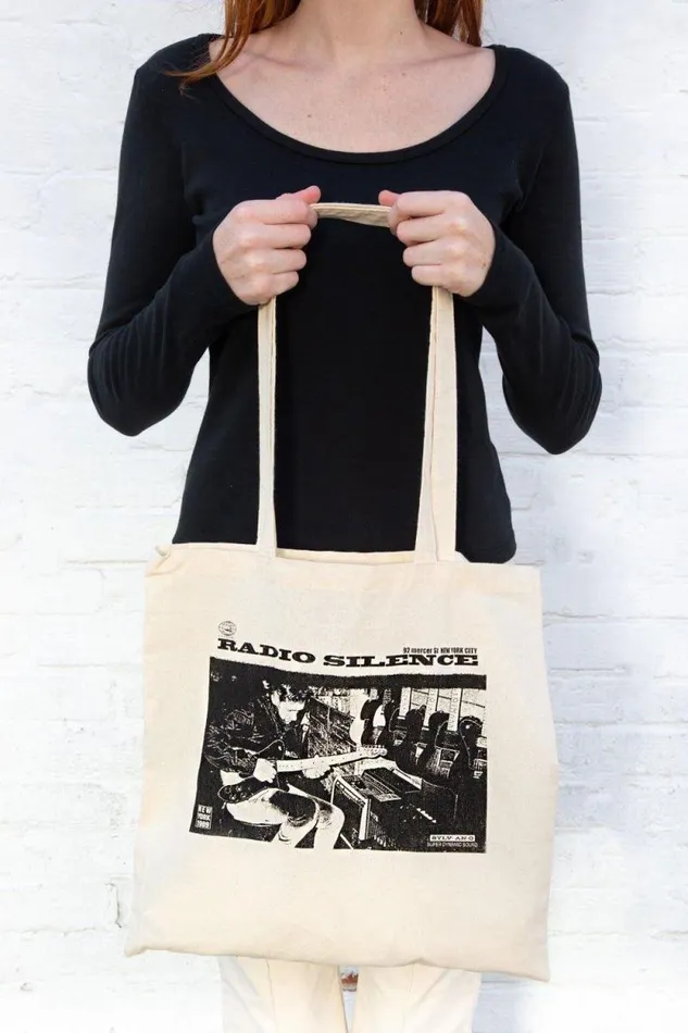 Brandy Melville Tote Bags Radio Silence Tote Bag Ivory 8211 Women