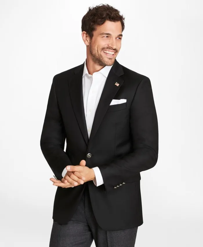 Brooks Brothers Blazers Country Club Madison Fit Saxxon Wool TwoButton Blazer Black 8211 Men Brooks Brothers Blazers Country Club Madison Fit Saxxon Wool TwoButton Blazer Black 8211 Men