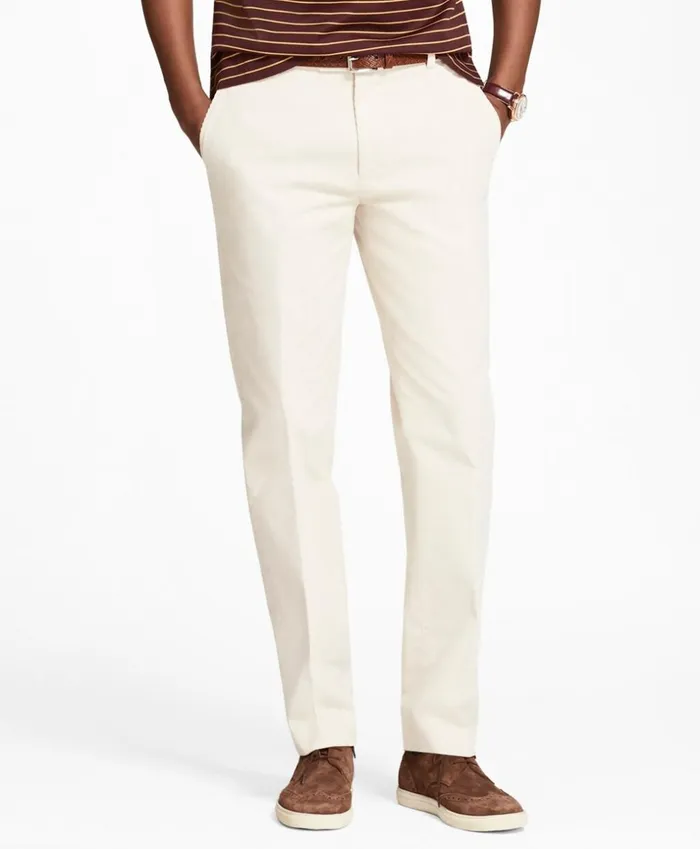 Brooks Brothers Casual Pants Milano Fit Fine Wale Stretch Corduroys Oatmeal 8211 Men