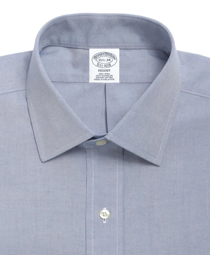 Brooks Brothers Dress Shirts Regent Fitted Dress Shirt NonIron Spread Collar Blue 8211 Men Brooks Brothers Dress Shirts Regent Fitted Dress Shirt NonIron Spread Collar Blue 8211 Men
