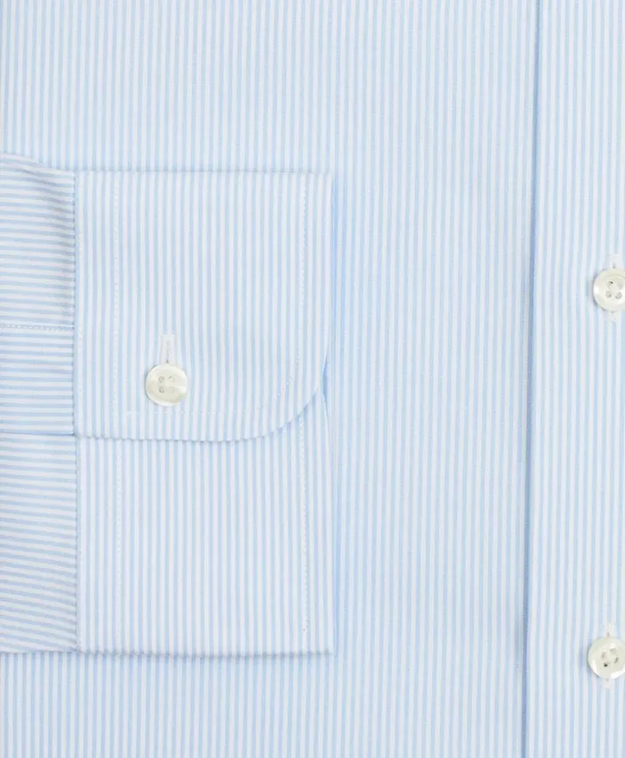 Brooks Brothers Dress Shirts Stretch Milano SlimFit Dress Shirt NonIron Poplin Ainsley Collar Fine Stripe Light Blue 8211 Men Brooks Brothers Dress Shirts Stretch Milano SlimFit Dress Shirt NonIron Poplin Ainsley Collar Fine Stripe Light Blue 8211 Men