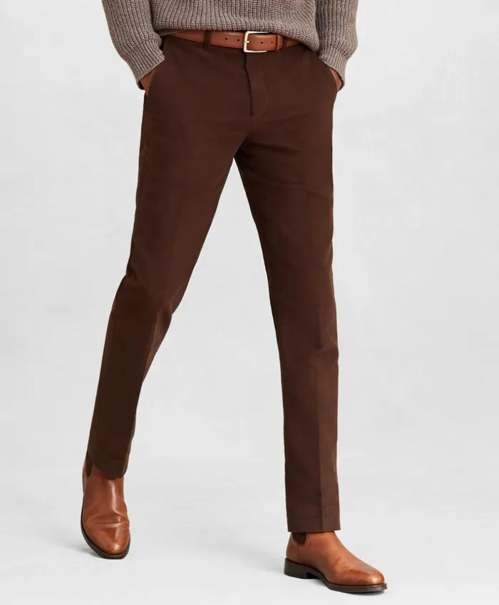 Brooks Brothers Dress Trousers Golden Fleece Moleskin Chino Trousers Brown 8211 Men