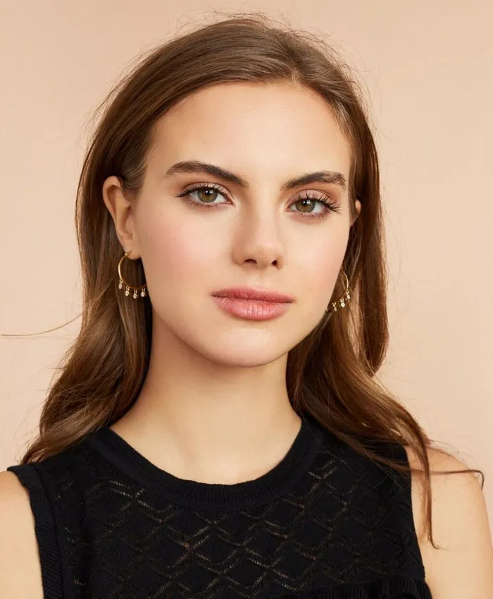Brooks Brothers Jewelry DemiFine CrystalPendant Hoop Earrings Gold 8211 Women Brooks Brothers Jewelry DemiFine CrystalPendant Hoop Earrings Gold 8211 Women