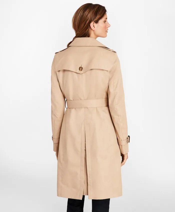 Brooks Brothers Outerwear DoubleBreasted Trench Coat Khaki 8211 Women Brooks Brothers Outerwear DoubleBreasted Trench Coat Khaki 8211 Women