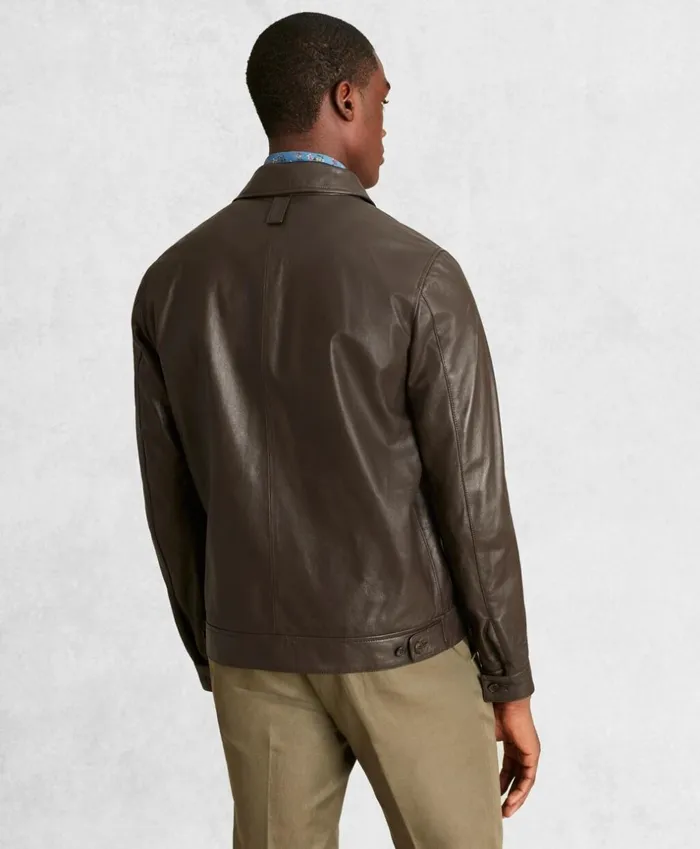 Brooks Brothers Outerwear Golden Fleece Leather Bomber Jacket Brown 8211 Men Brooks Brothers Outerwear Golden Fleece Leather Bomber Jacket Brown 8211 Men